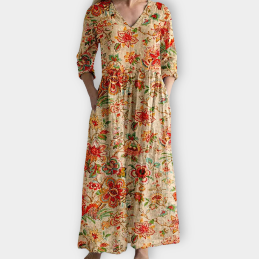 Charlotte | Elegantes Boho-Maxikleid