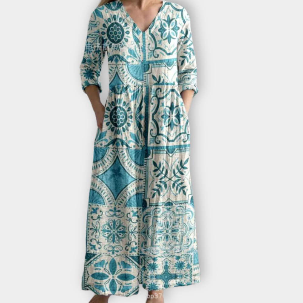 Amelia | Elegantes Boho Maxikleid
