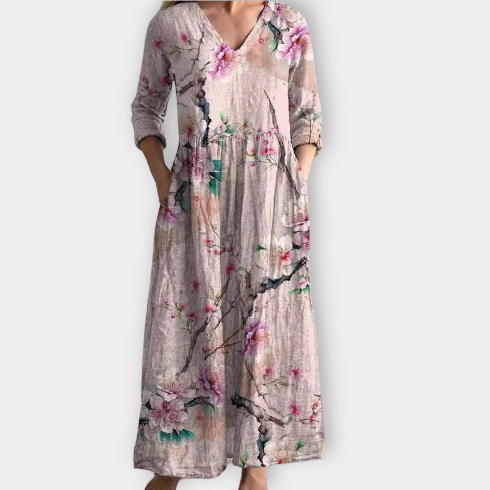 Victoria | Elegantes Boho Maxikleid