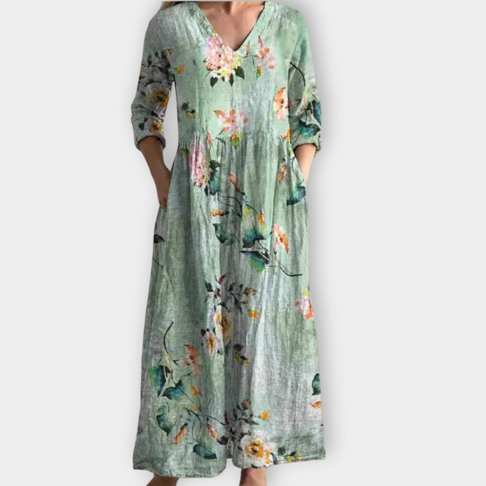 Victoria | Elegantes Boho-Maxikleid