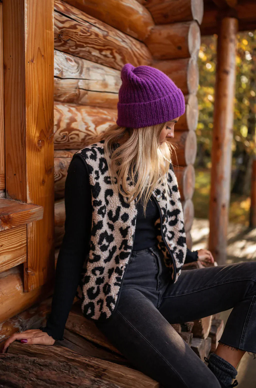 Charlotte | Elegante Leoparden-Strickweste