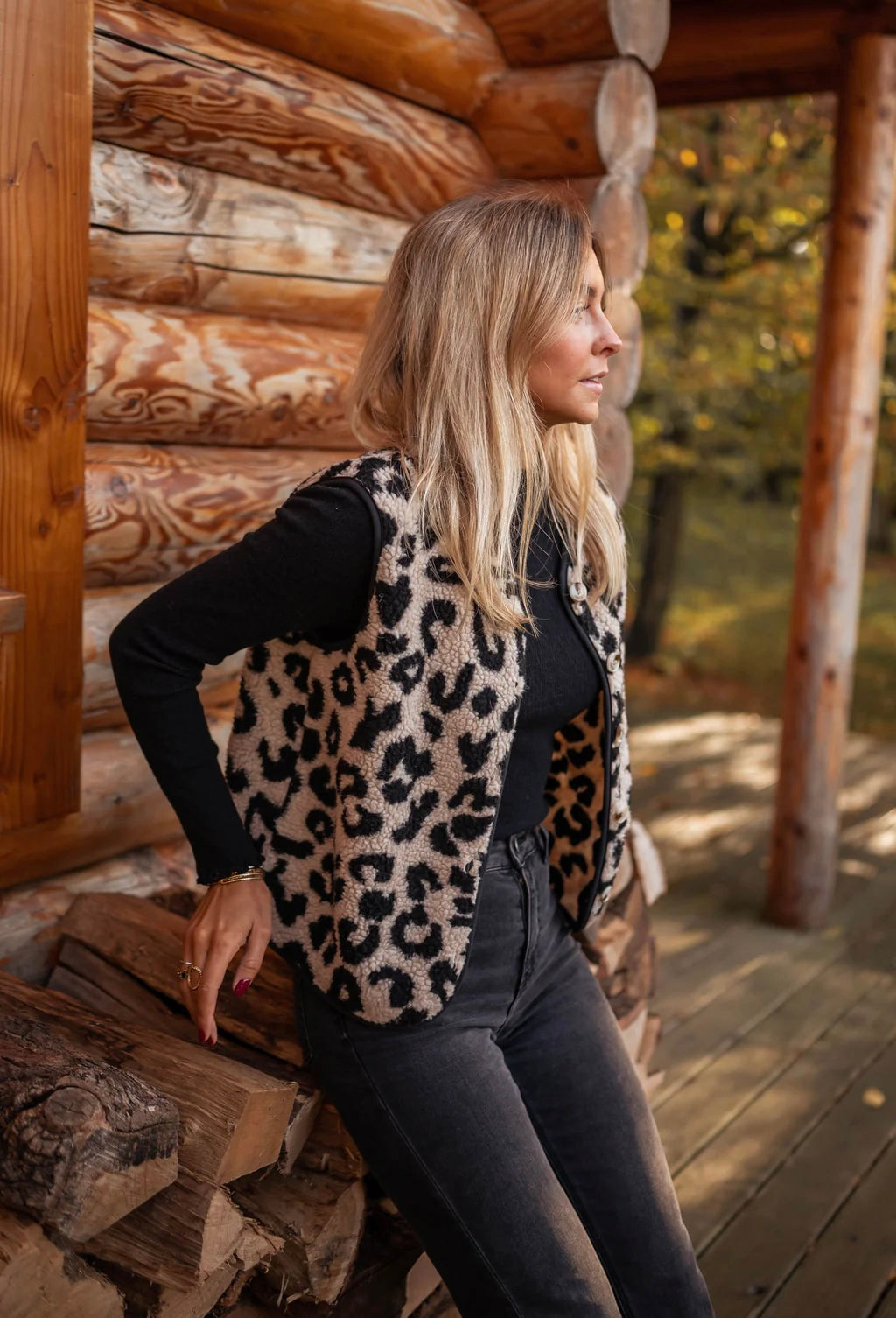 Charlotte | Elegante Leoparden-Strickweste