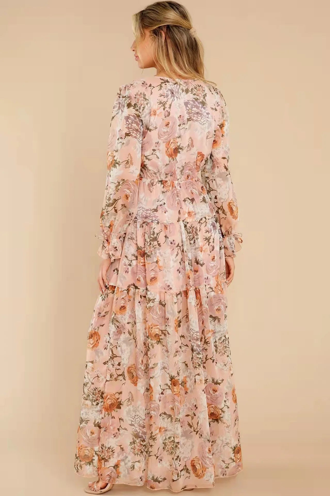 Nancy | Maxi Chiffon Freizeitkleid