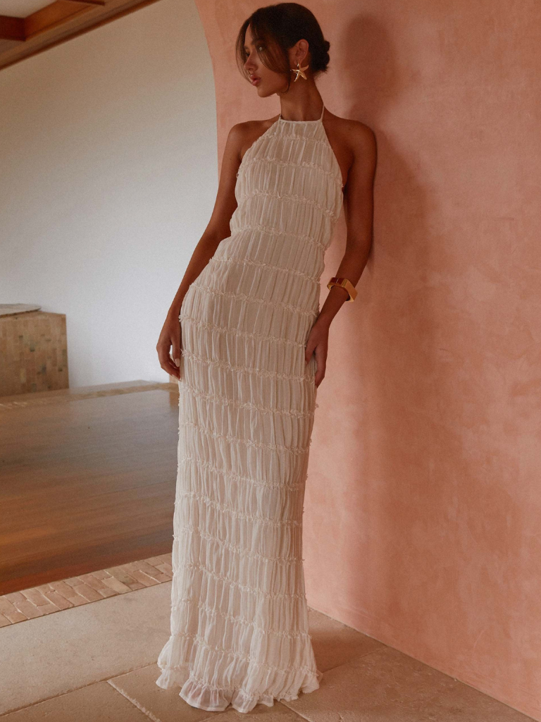 SOLÈNE TEXTUR MAXIKLEID