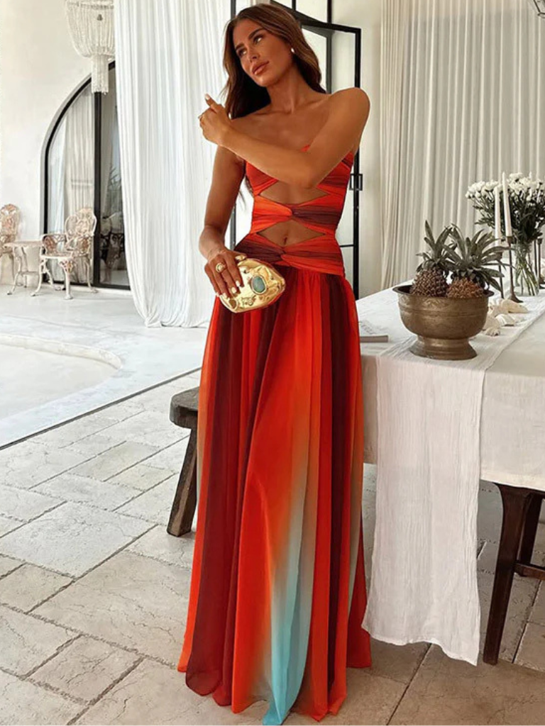 SONNENUNTERGANG GLOW MAXIKLEID