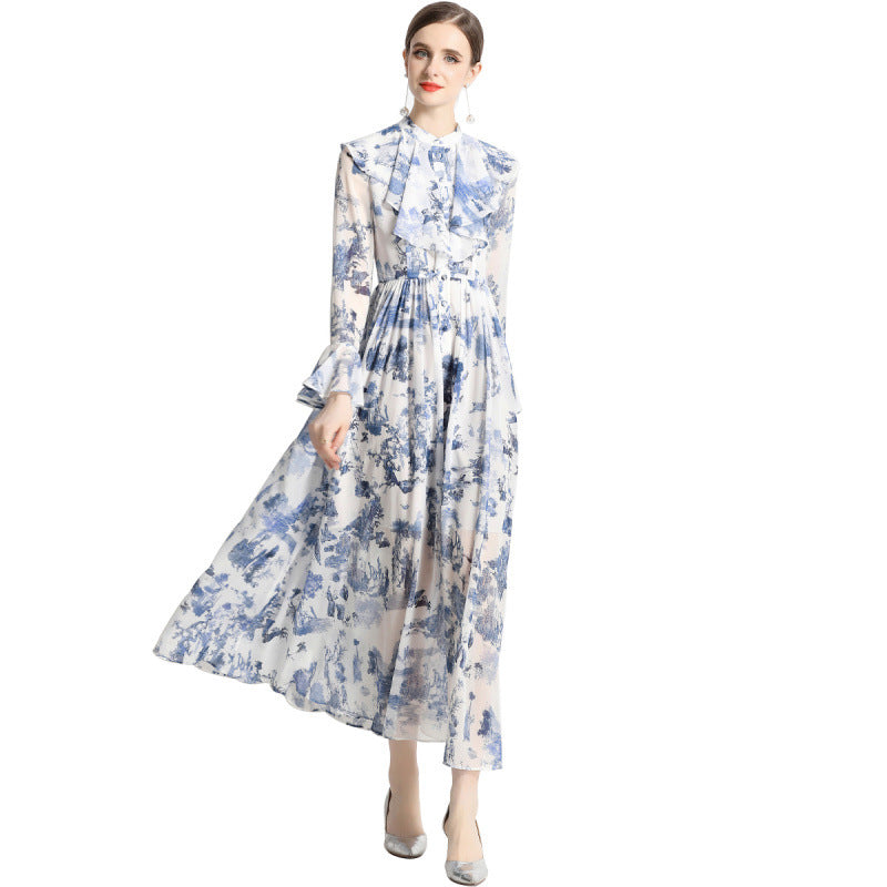 Gabby | Elegantes Tinten-Druckkleid