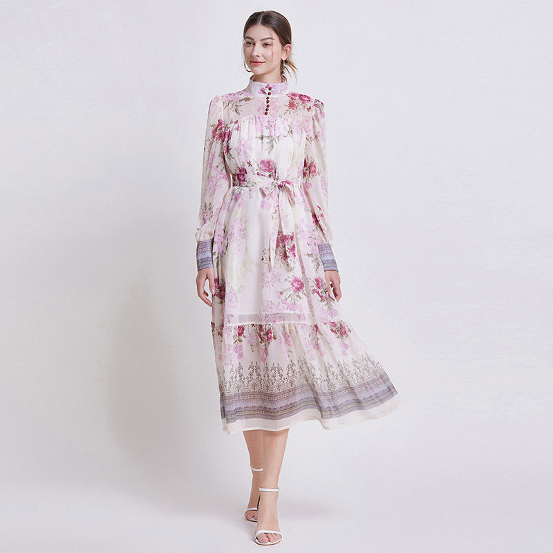 Sarah | Elegantes Blumenchiffonkleid
