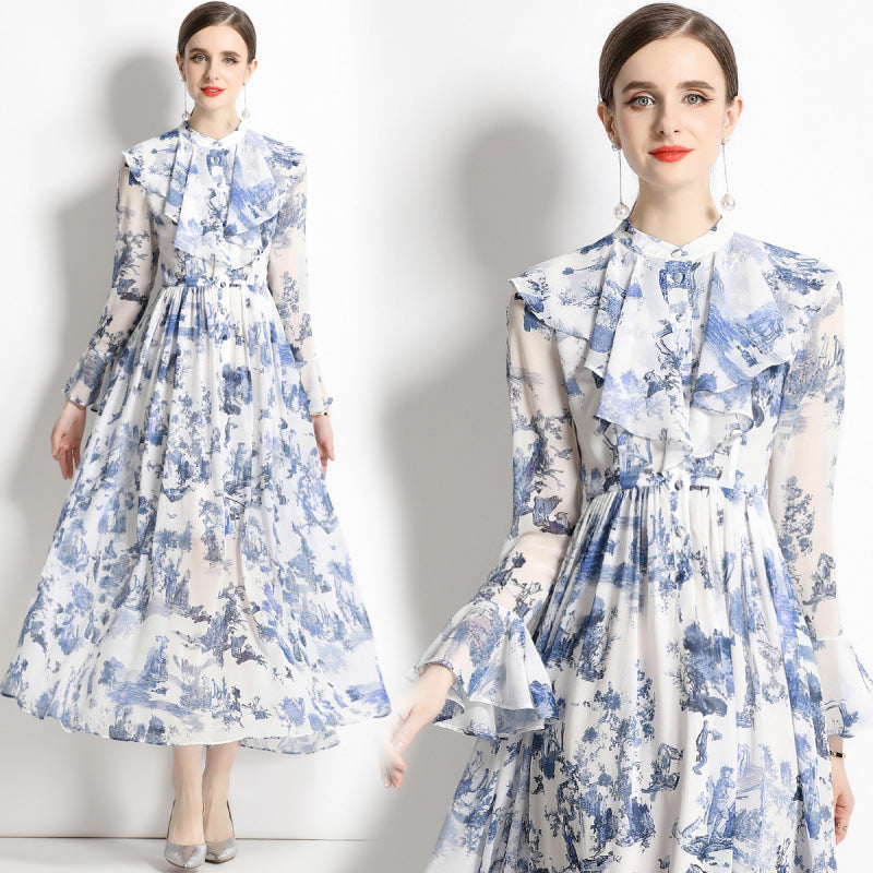 Gabby | Elegantes Tinten-Druckkleid