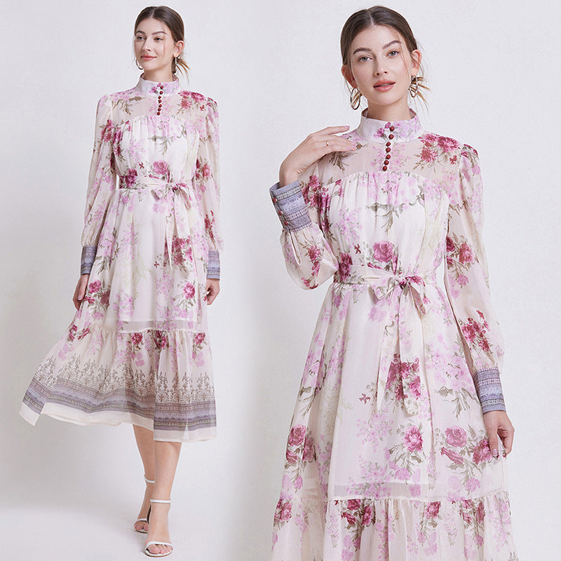 Sarah | Elegantes Blumenchiffonkleid