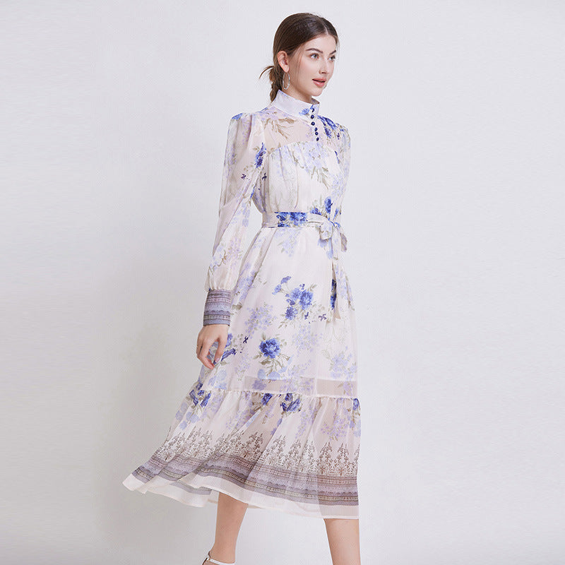 Sarah | Elegantes Blumenchiffonkleid