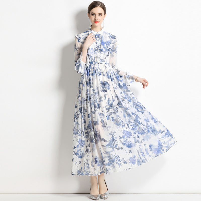 Gabby | Elegantes Tinten-Druckkleid