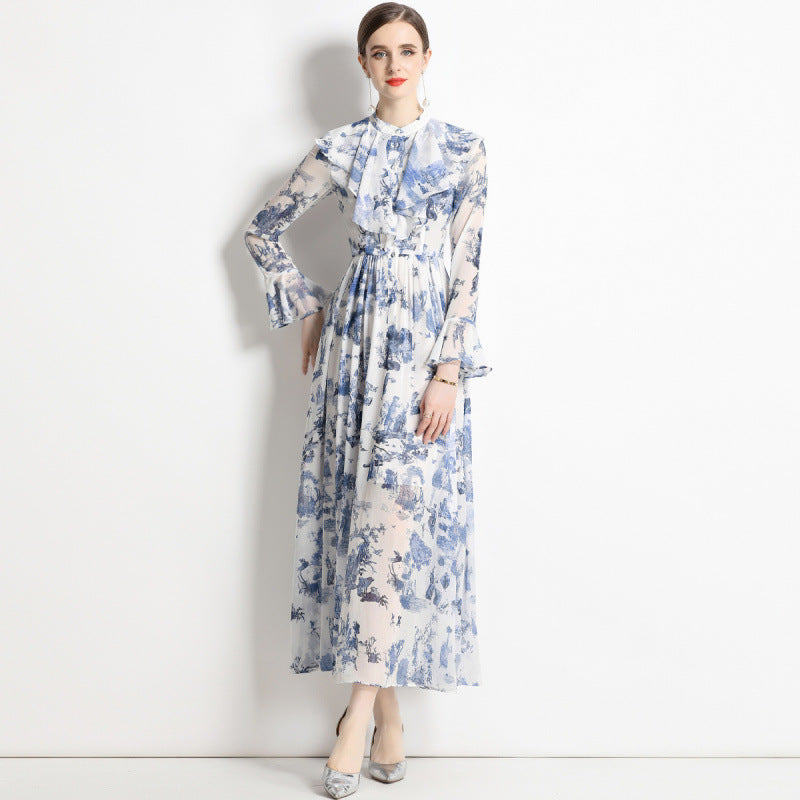 Gabby | Elegantes Tinten-Druckkleid