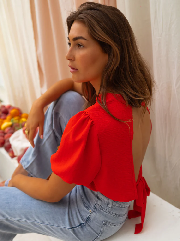 Charlotte | Elegante Cropped-Bluse
