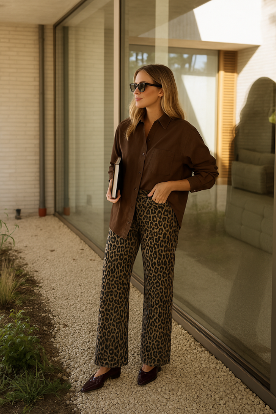 Charlotte | Elegante Leoparden-Hose