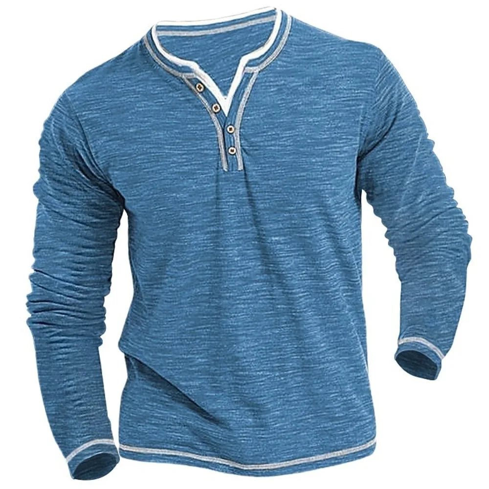Niklas™ | Langarmshirt mit V-Ausschnitt