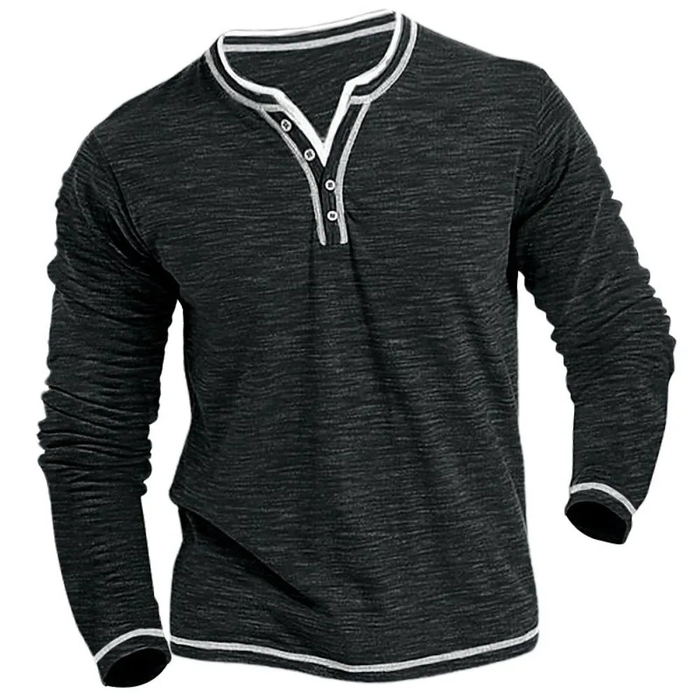 Niklas™ | Langarmshirt mit V-Ausschnitt