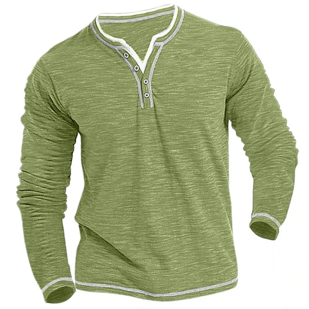 Niklas™ | Langarmshirt mit V-Ausschnitt