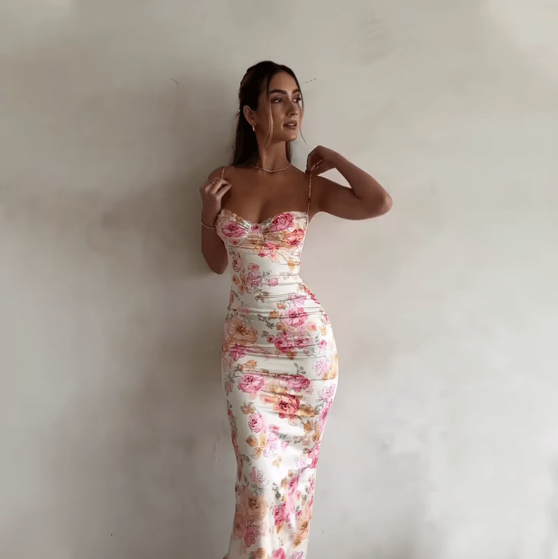 Lila | Elegantes Sommer-Blumenkleid