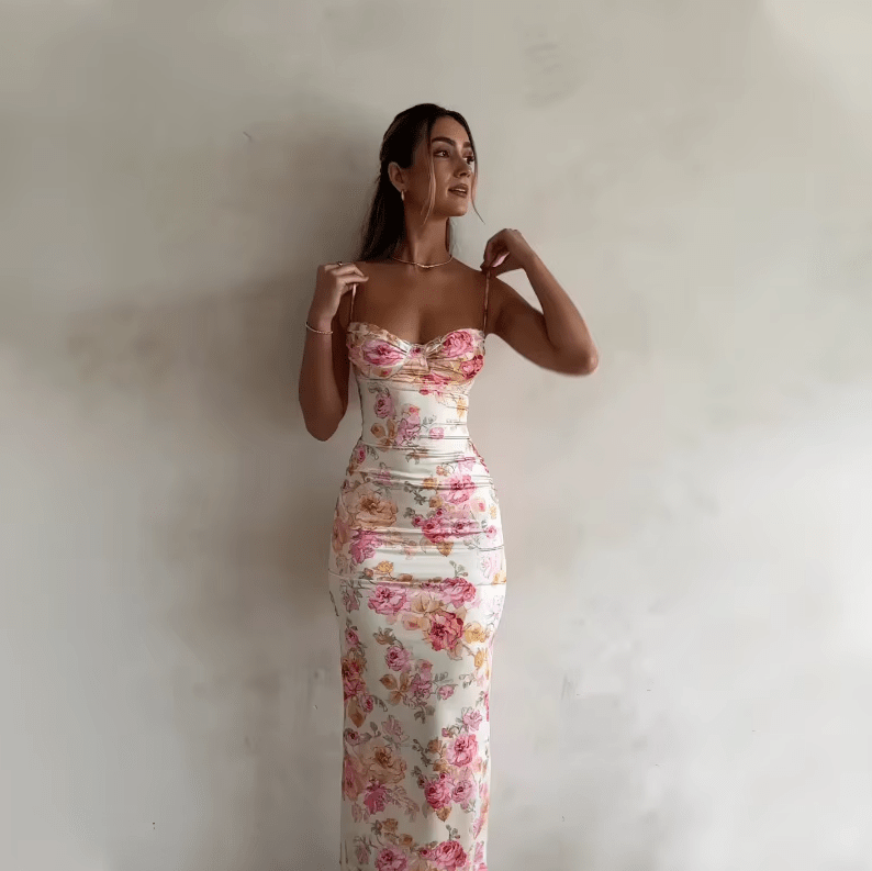 Lila | Elegantes Sommer-Blumenkleid