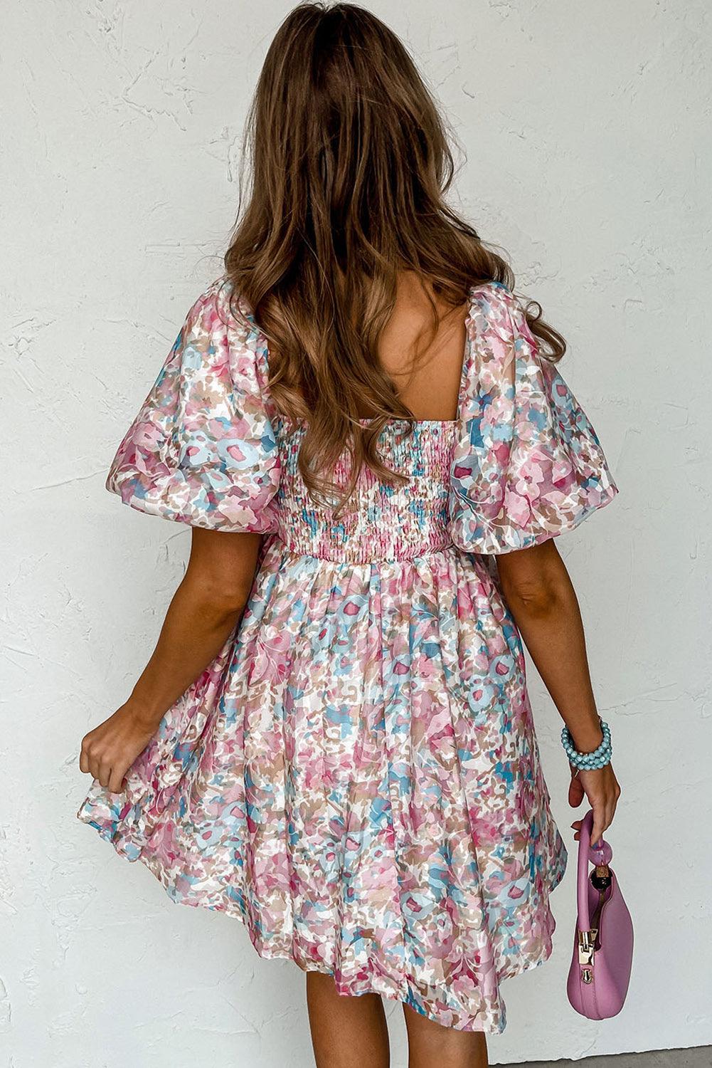 Elise | Romantisches Kleid mit Smock und Puffärmeln