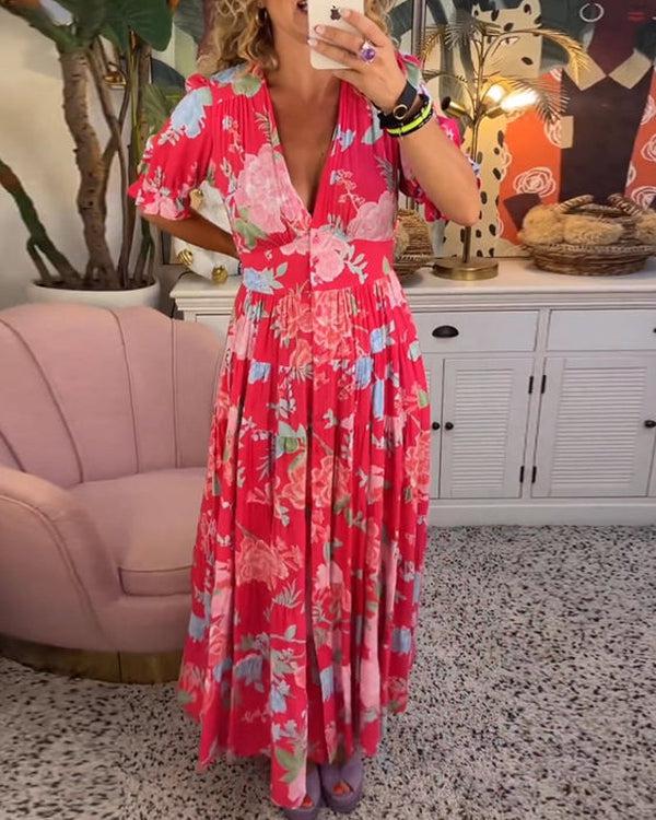 Floriana | Lebendige Blumen Kleid