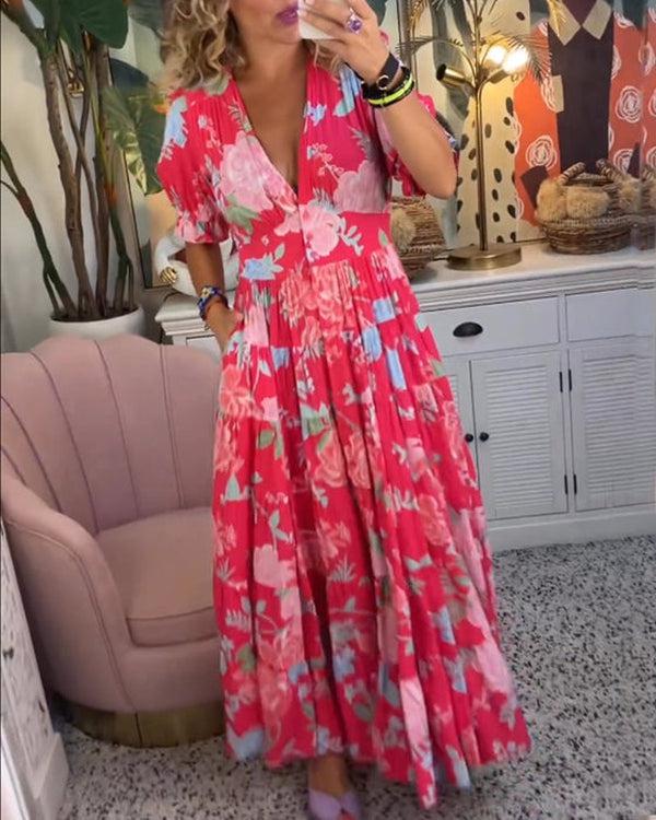 Floriana | Lebendige Blumen Kleid
