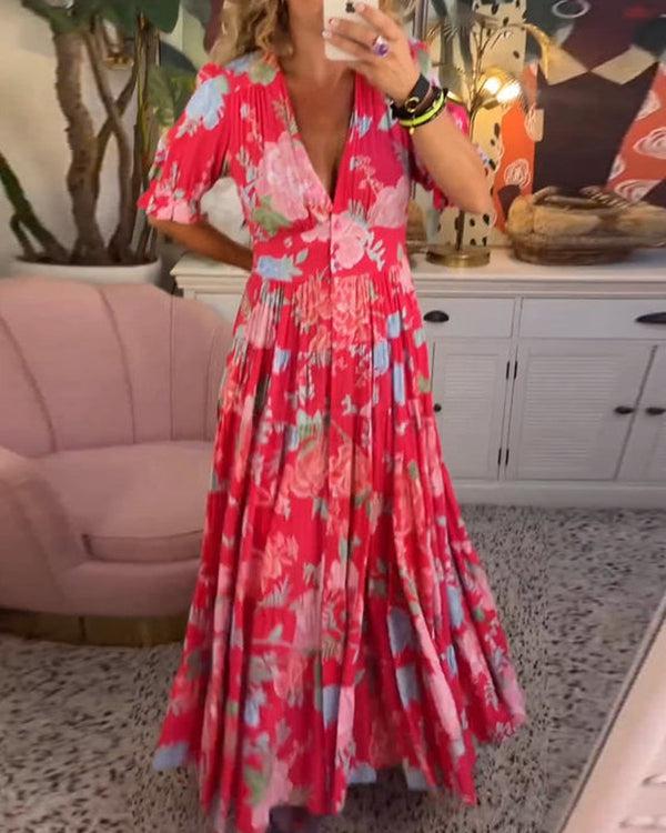 Floriana | Lebendige Blumen Kleid