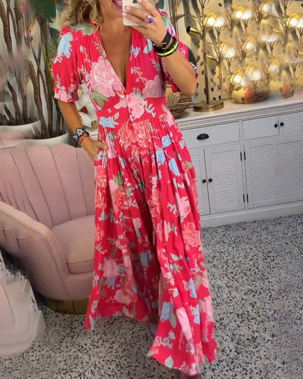 Floriana | Lebendige Blumen Kleid