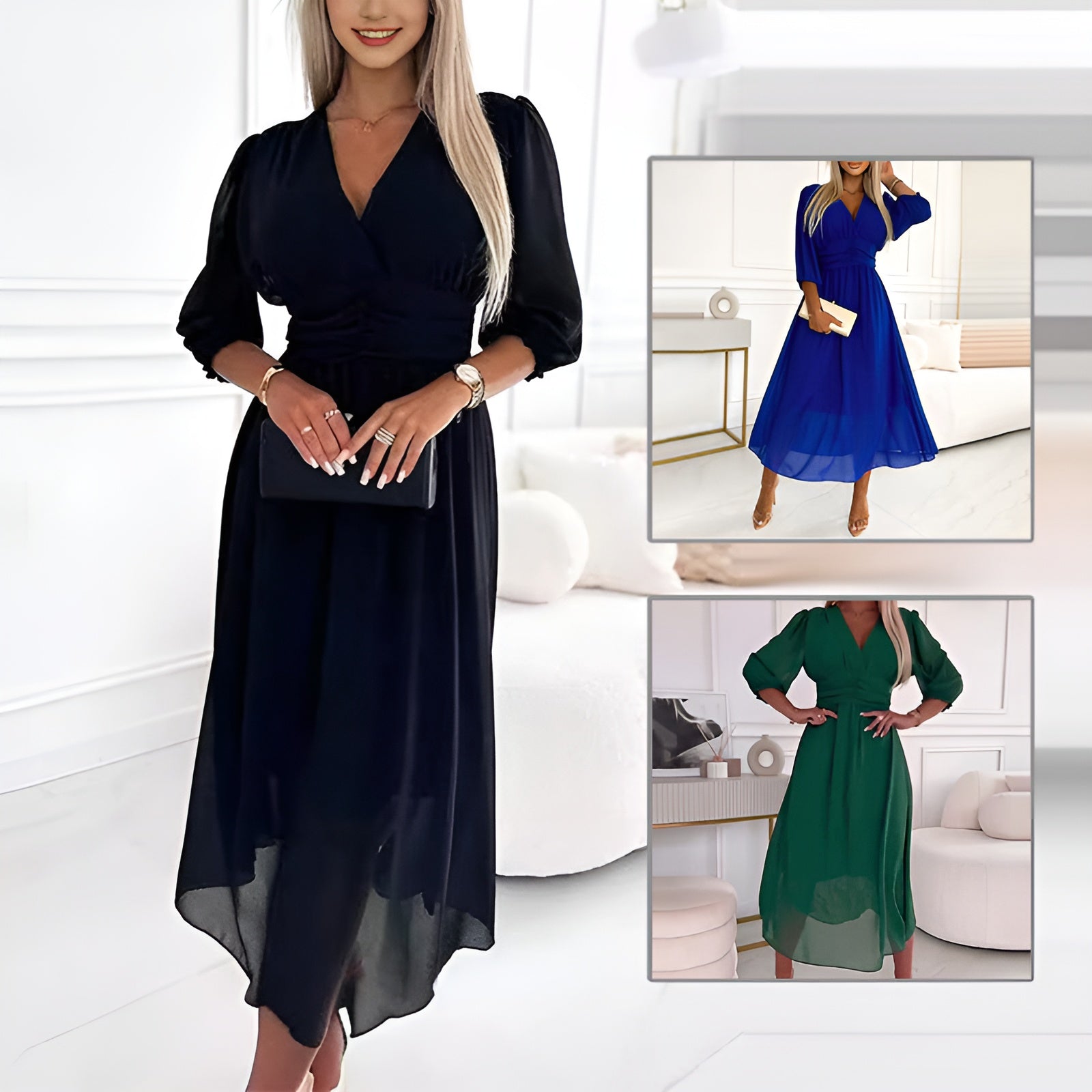 Chiara™ - Elegantes Sommerkleid aus ultraleichtem Seidenchiffon