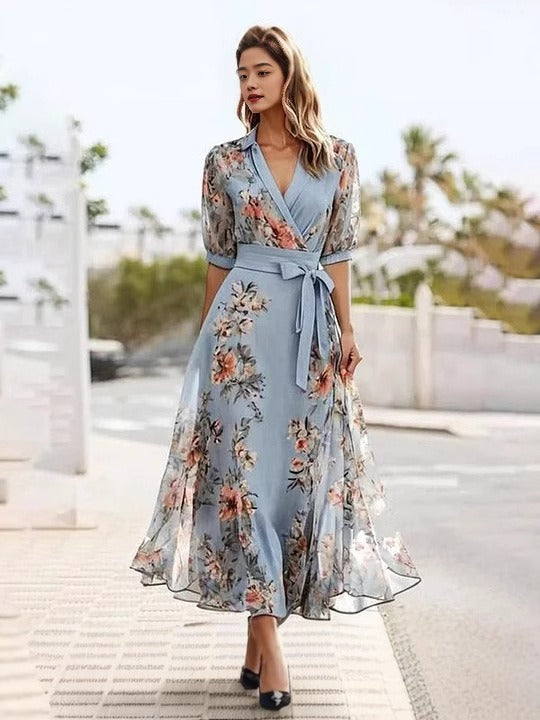 Victoria | Elegantes V-Ausschnitt Kleid