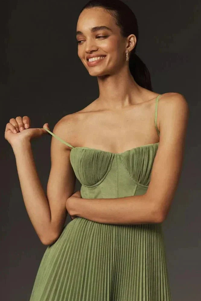 Isabella | Plissee Tüll Midikleid