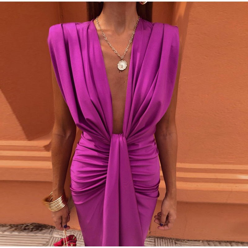 Isabelle - Festkleid mit tiefem V-Ausschnitt