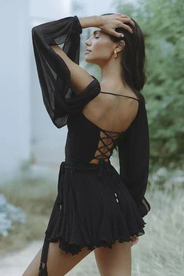 Nina | Kleid mit flatternden Ärmeln