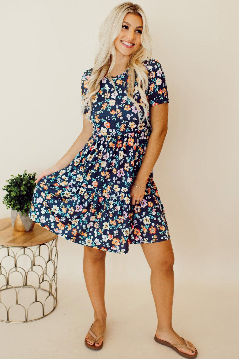 Liv | A-Linien Kleid mit Blumen