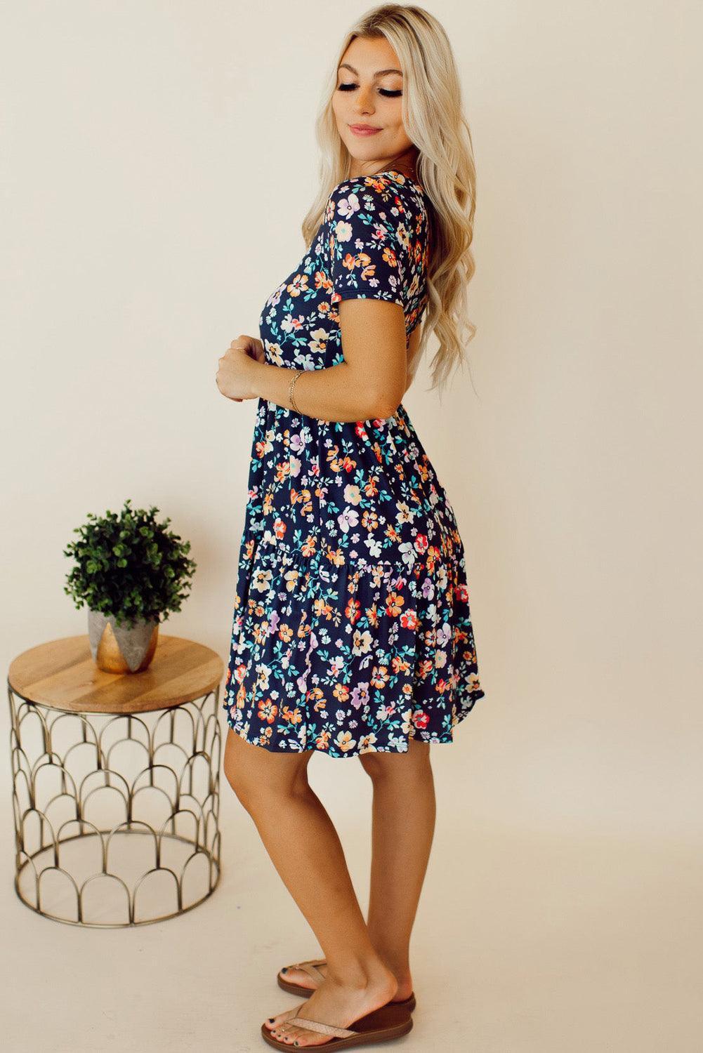 Liv | A-Linien Kleid mit Blumen