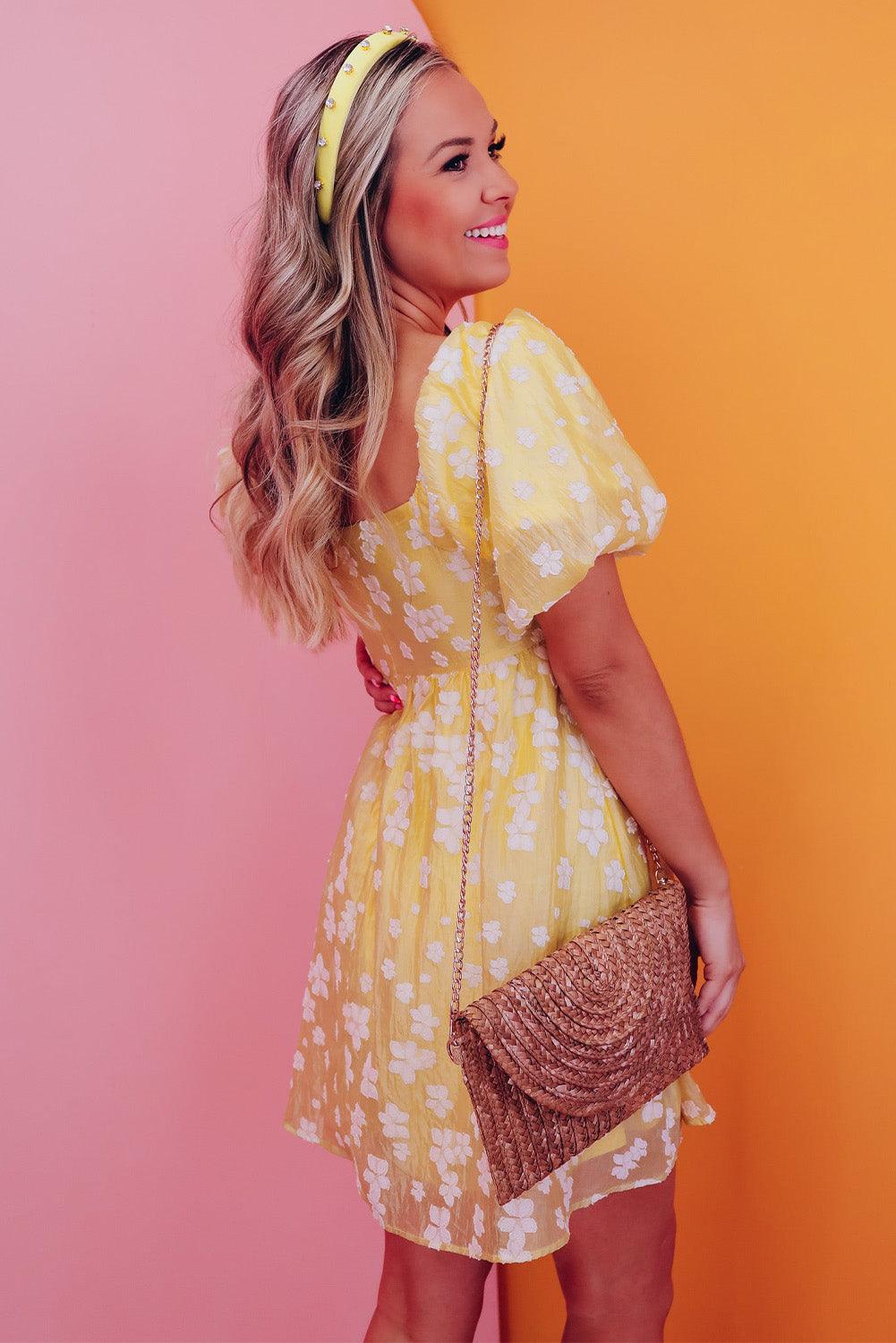 Lotte | Boho Mini-Kleid mit Puffärmeln