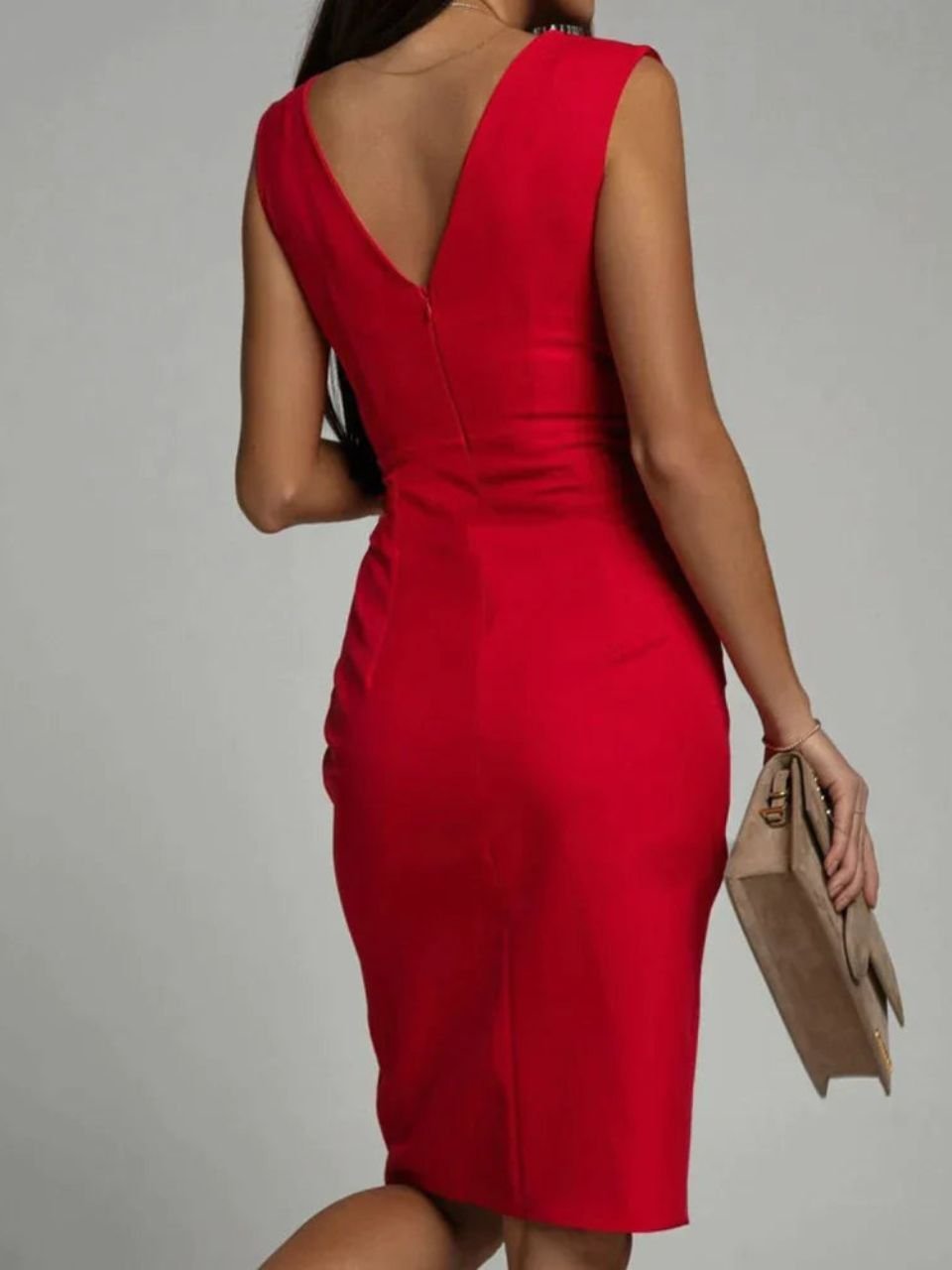 Charlotte | Elegantes V-Ausschnitt-Kleid
