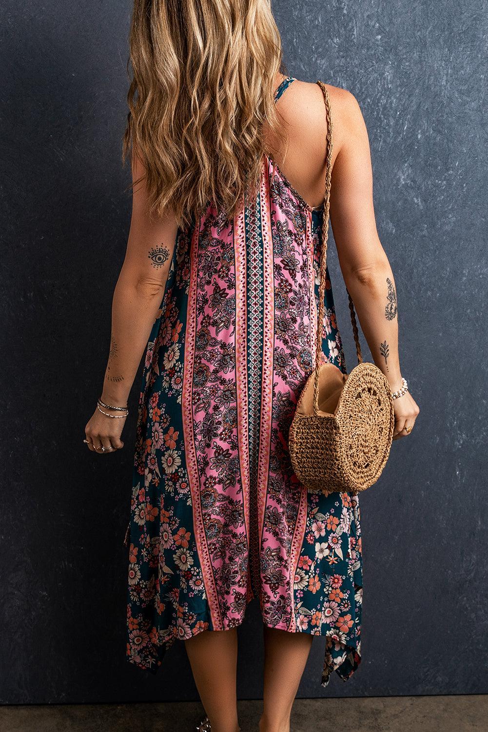 Mila | Bohemian Kleid mit Patchworkdruck