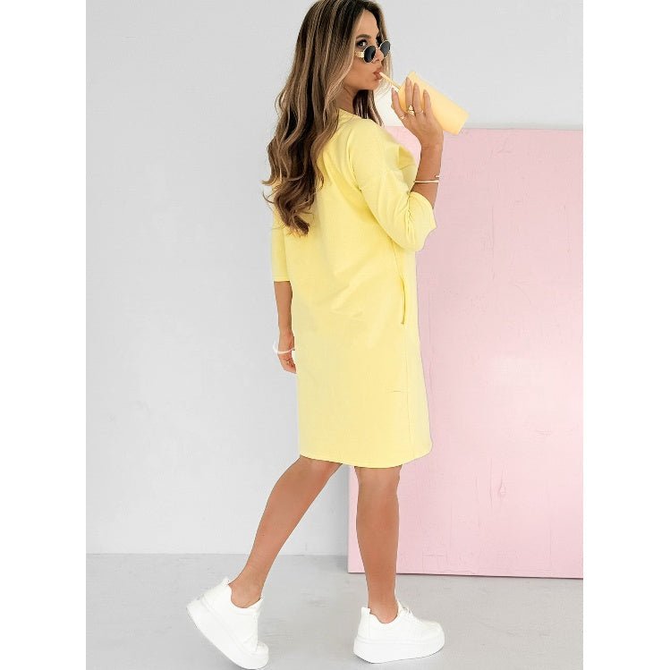 Elena | Chic 3/4 Ärmel Kleid mit Taschen