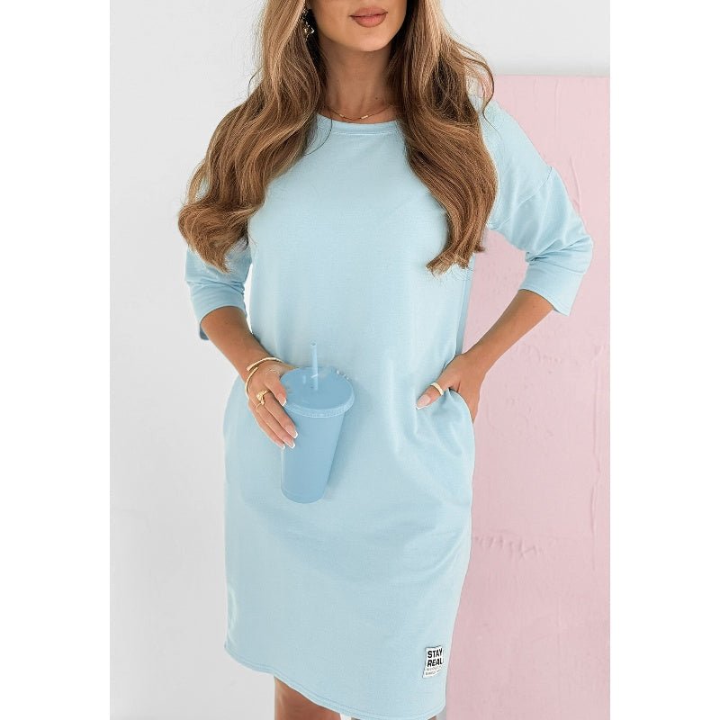 Elena | Chic 3/4 Ärmel Kleid mit Taschen