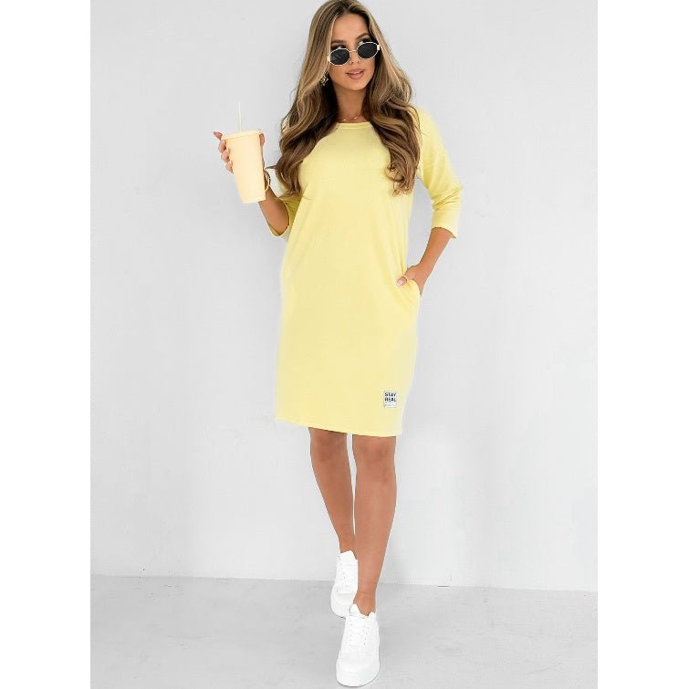 Elena | Chic 3/4 Ärmel Kleid mit Taschen