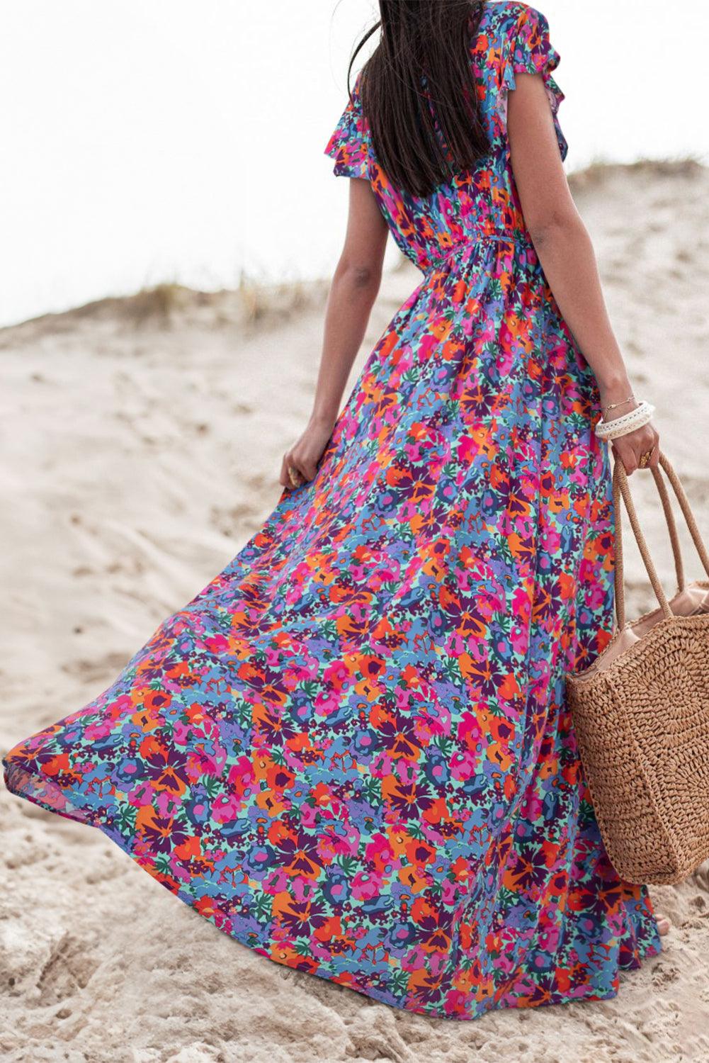 Noémie | Maxi Wickelkleid mit Blumenmuster