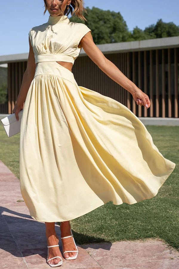 Nina | Midikleid mit Cut-Outs und Taschen