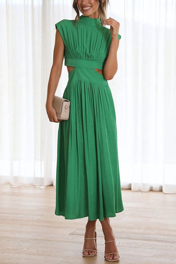 Nina | Midikleid mit Cut-Outs und Taschen