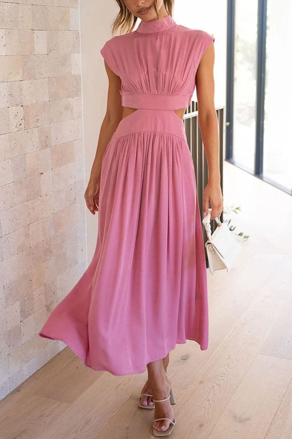 Nina | Midikleid mit Cut-Outs und Taschen