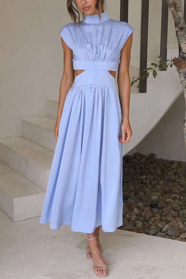 Nina | Midikleid mit Cut-Outs und Taschen