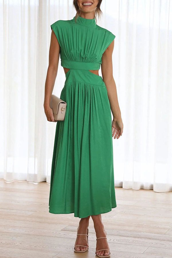 Nina | Midikleid mit Cut-Outs und Taschen