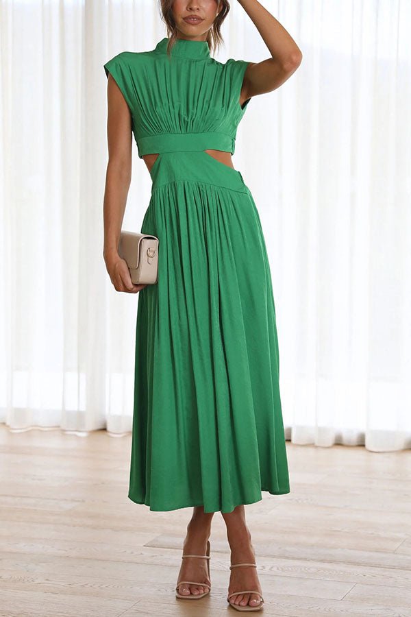 Nina | Midikleid mit Cut-Outs und Taschen