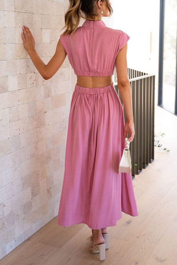 Nina | Midikleid mit Cut-Outs und Taschen