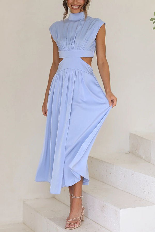 Nina | Midikleid mit Cut-Outs und Taschen